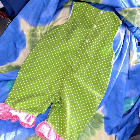 "OWL" Love It for SPRING!!  AJ Childrenswear Applique Owl Ruffled Bubble, 6m - Picture 3 of 7